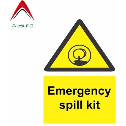 Aliauto Funny Car Sticker Personaltiy Emergency Spill Kit Reflective Accessories PVC Decal for Mercedes Volkswagen,15cm*11cm