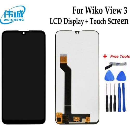 6.26" For Wiko View 3 LCD Display + Touch Screen Digitizer Assembly For Wiko View3 Repair Parts + Tools