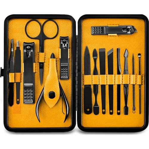 1set Manicure Tools Set Nail Art Clipper Stainless Steel Fingernail Trimming Pedicure Tool Kit Cuticle Pusher Nail Art Care Tool