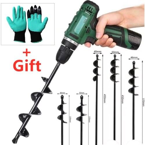 13 sizes Garden Planting Auger Spiral Hole Drill Bit Small Earth Planter Post Hole Digge Fence Borer Petrol Post Hole Digger