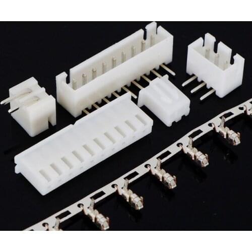 50Sets 2P 3P 4P 5P 6P 7P 8P 9P 10P 11P 12P XH2.54 Bending pin Connecting Terminial Plug+Housing+Metal reed XH 2.54mm Connector