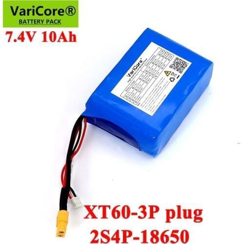 7.4V 12.0Ah 8.0Ah 10Ah 18650 Lithium Battery 8.4V Rechargeable batteries 10C 100A discharge for Aircraft Model airplane