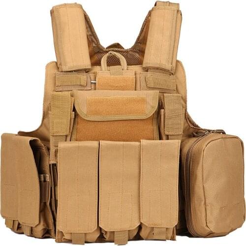 8 Pcs Molle System Bag Outdoor Training Camouflage Vest CS Equipment Fild Army Fans Combat Military Shooting Hunting Waistcoat
