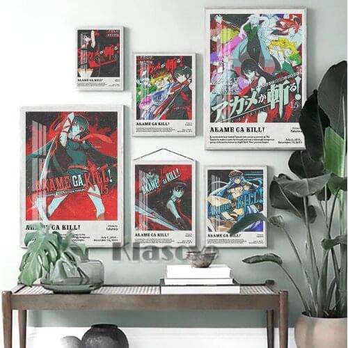 Akame Ga Kill Japanese Anime Cartoon Wall Art Poster Prints Picture Otaku Bedroom Living Room Home Decor Fans Collection Gift