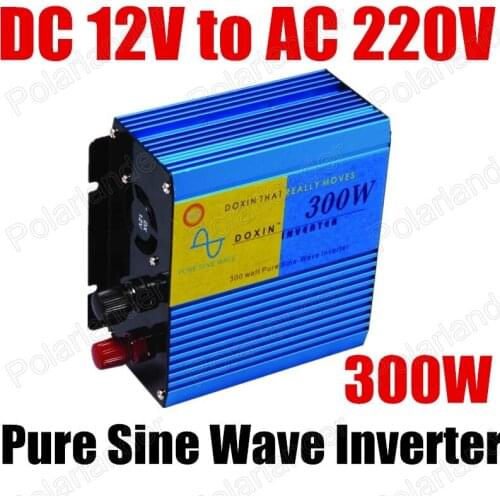 Car Inverter Pure Sine Wave Power Inverter converter DC 12V to AC 220V 300W Free Shipping 50HZ