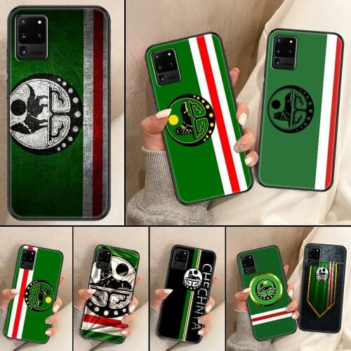 Chechen National Flag Phone case For Samsung Galaxy Note 4 8 9 10 20 S8 S9 S10 S10E S20 Plus UITRA Ultra black pretty Etui 3D