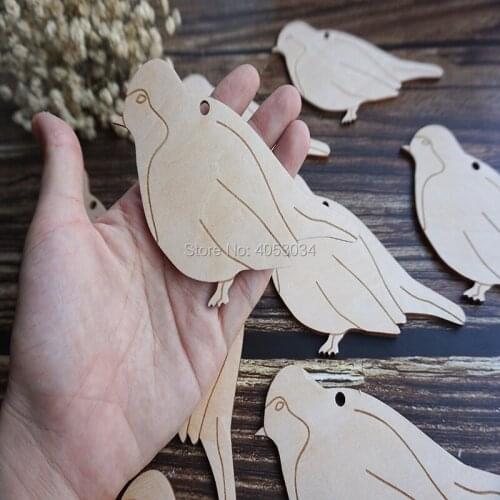Wooden Robin Perching Craft Shape Plywood Winter Bird Animal Native