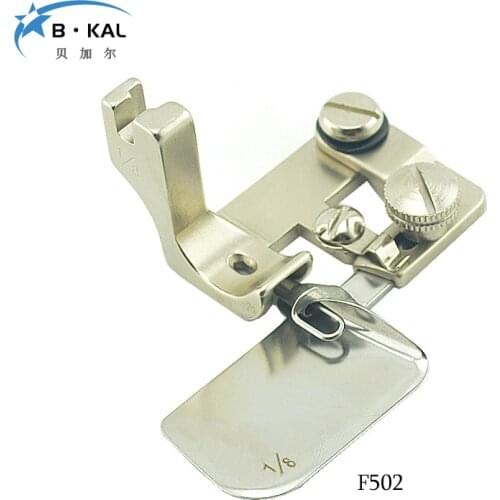 F502 Sewing Hemmer foot zigzag folder steep turn-down collar steel folder ARC Round corner faster Made in Taiwan
