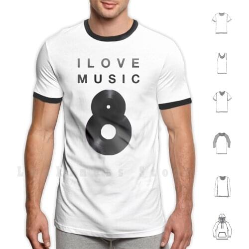 I Love 80s Vinyl Record Music T Shirt 6xl Cotton Cool Tee Music 80 S Retro Vintage 90 S Love Cool Pop Funny Rock Metal 1980 S