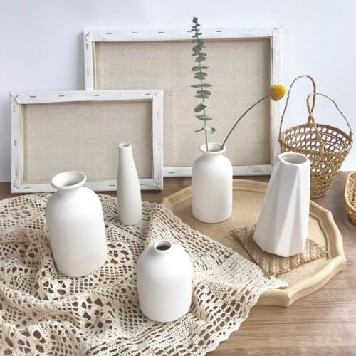Ceramic Vase Nordic Modern Home Decor White Vase Home Living Room Decoration Table Decor Accessories Gift Flower Pots Decor