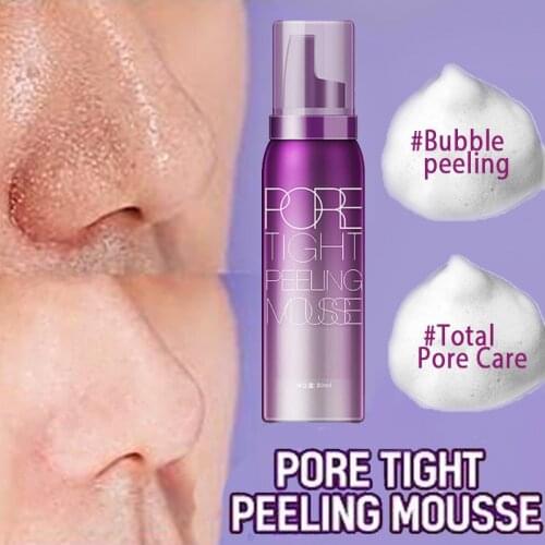 80ml Pore Tight Peeling Mousse Mask Exfoliating Moisturizer Cleanser Removing Dead Skin Oil Control Shrink Pores Skin Care