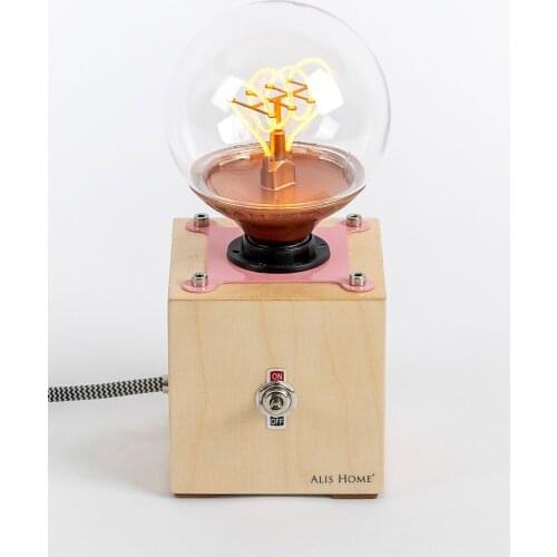 Minimal Decorative Night Lamp Birch Wood Trunk Lounge Child Teenage Bedroom Book Reading Special Cable Design Lighting