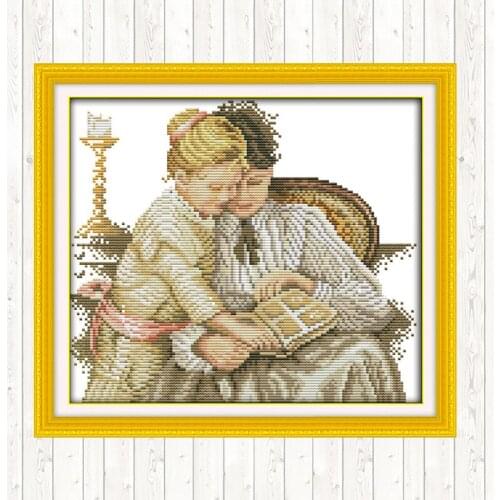 Joy Sunday DMC Cotton Thread Printed Canvas Handmade DIY Needlework Crafts 14CT 11CT Counted Stamped Cross Stitch Embroidery Kit
