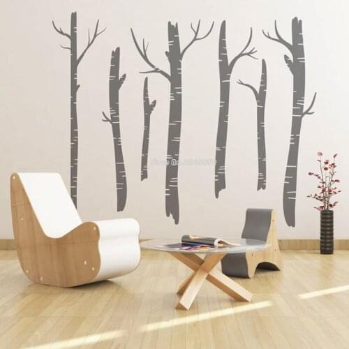 Trunk Without Leaves Tree Wall Decal Nursery Baby Room Wall Decoration Fine Tree Wall Sticker Corner Tree Art Decor Mural LL876