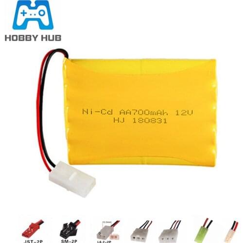 12v 700mah NICD Battery for RC Boat Car Truck Tank Gun RC toy model AA 12v Ni-CD battery pack 1pcs