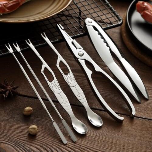 Seafood Scissors Kichen Accessories Tools Crab Tongs Crab Scissors Cooking Kitchen Tools Keuken Gereedschap Seafood Tools DA60XB