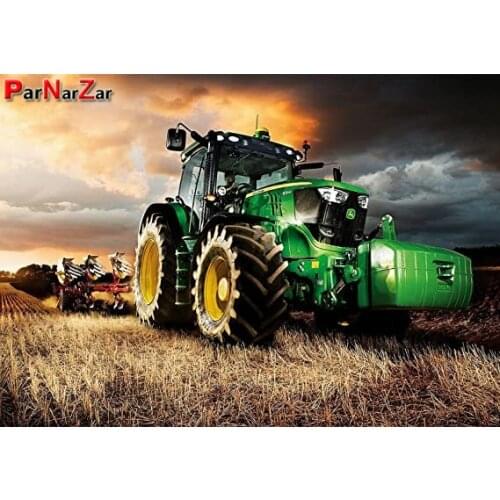 PAarNarZar Full Drill Kit Diamond Painting Complete Tractor Embroidery Kits at Cross Point Decorative Arts