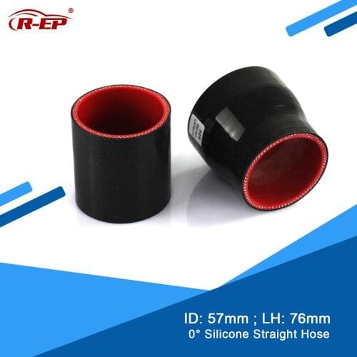R-EP 0 degree Straight Silicone Hose/Tube 57MM Rubber Joiner Intercooler Radiator Hose Cold air intake Pipe tube turbine