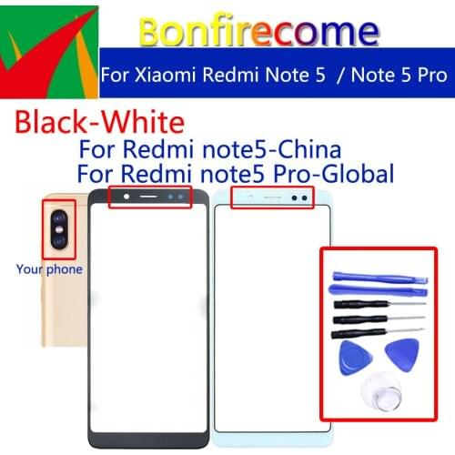 5.99" Touchscreen For Xiaomi Redmi Note 5 Note5 Touch Screen Front Panel Glass Lens Outer Glass For Redmi Note 5 Pro\ Note5 Pro