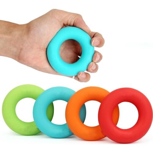 Silica Gel Portable Hand Grip Gripping Ring Carpal Expander Finger Trainer Grip Strength Rehabilitation Pow Stress Ring Ball