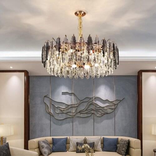 Nordic Loft Pendant Lights Lighting Luxury Crystal Hanging Lamp Modern Home Decor Pendant Lamp for Living Room Kitchen Fixtures