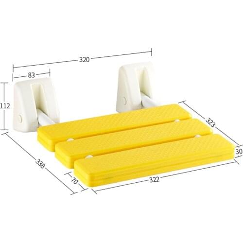 Folding Wall Shower Seat Wall Mounted Relax Shower Chair Solid Seat Spa Bench Bathroom Supplies TUE88