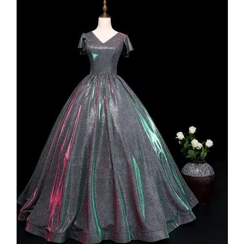 Wedding sequin dress 2021 new floor length dream tutu skirt Luxury Saudi Arabia evening dress Princess Romantic prom dress A079