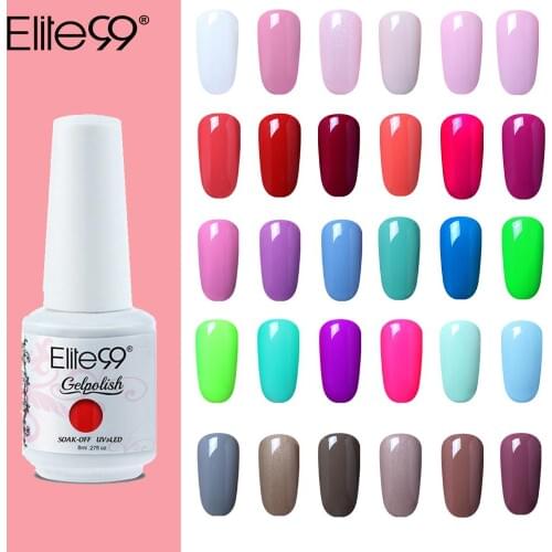 Elite99 8ml Pure Color UV Gel Polish Soak Off Gel Nail Polish UV Gel For Nail Polish Base Top Nails Gel Lacquer Hybrid Varnish