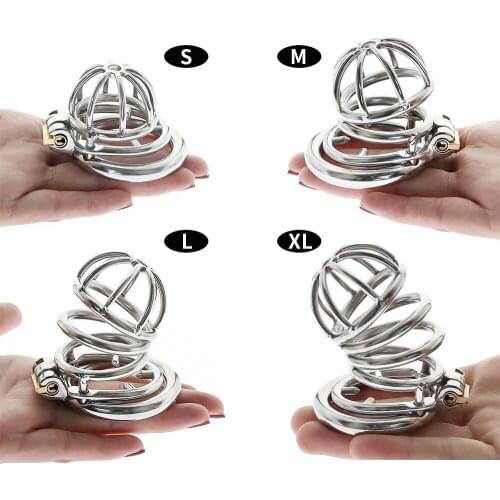 Faithful Spiked Metal Cock Cage BDSM Male Chastity Cage Belt Device With Fetish Lockable Penis Spikes Ring Male Adult Sex Toys