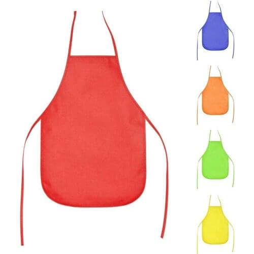 Colorful Apron For Kids Girls Boys Non-Woven Fabric Waterproof Fabric Kitchen Clean Aprons For Activities Painting Class Craft