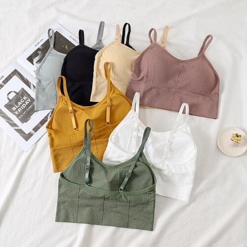 Bras for women elastic chest womens bra fashion female sex padded new French underwear Deep V girl Soft small yellow Brassiere