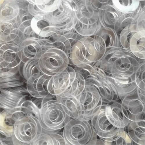 1000PCS/lot 2 2.5 3 4 5 6 8 10mm Transparent Hard PVC Gasket High Temperature Resistance Clear Plastic Washer Insulation Gaskets
