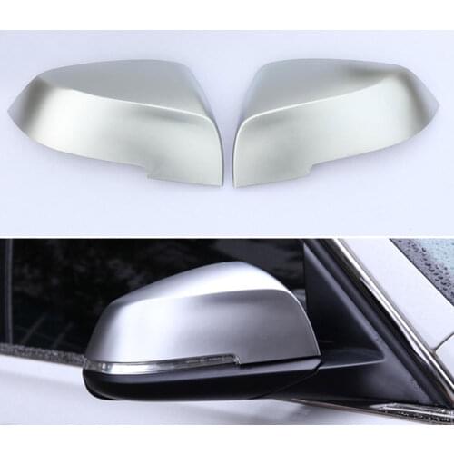 2 Colors Available 2pcs Door Side Mirrors Rearview Mirror Cover Trim Silver Sequined Decoration For 1 3 4 Series X1 Car Styling