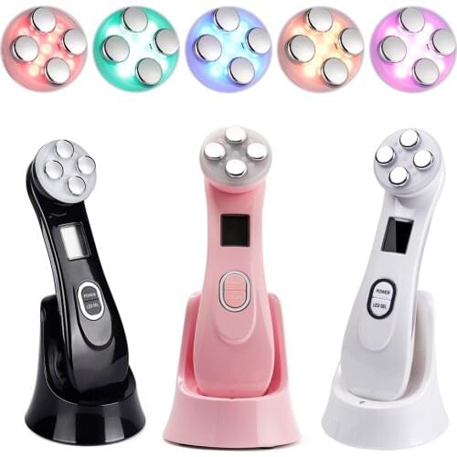 5in1 RF EMS Radio Mesotherapy Electroporation Face Massager Radio Frequency LED Photon Face Skin Rejuvenation Remover Wrinkle