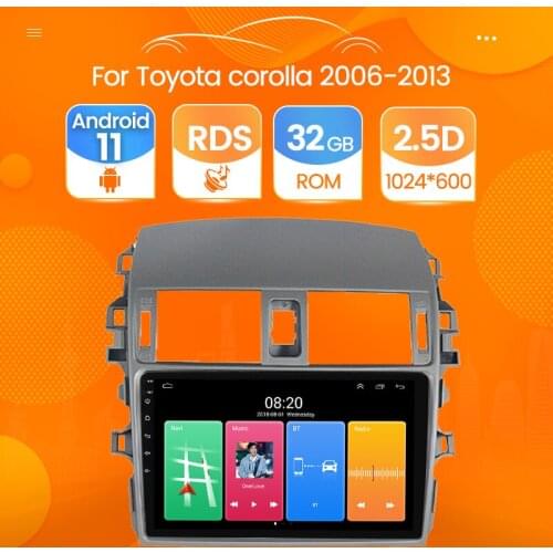 Android 11 2Din Car Radio Navigation GPS Multimedia video Player For Toyota Corolla E140 E150 2006 2007-2013 2 din Stereo BT DVD