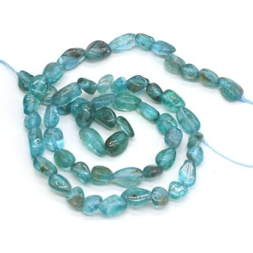 6-8mm Beaded Natural Stone Semi-Precious Stones Beaded Hand-Carved Irregular Shape Apatite Beads For Jewelry Making Women Gift