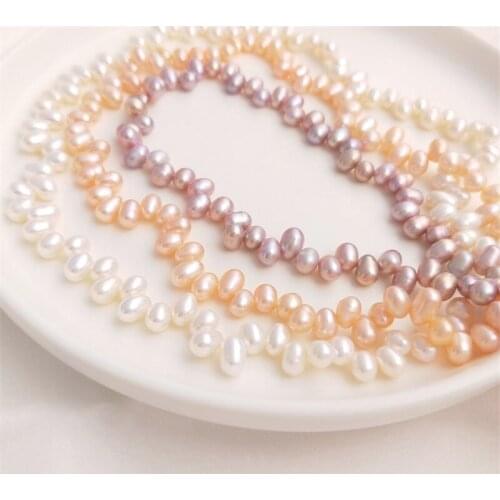 5-6Mm Natural Freshwater Pearl Loose Beads for Making Jewelry White Pink Purple Beads DIY Handmade Necklace Bracelet Wholesale
