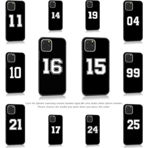 Football Lucky number design Phone Case for iPhone 7 8 11 12 Pro X XS Max XR Samsung A S 10 20 50 Plus pro Cover Funda Shell