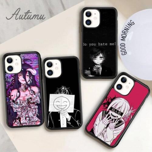 Anime Aesthetic Senpai Phone Case for iPhone 11 12 Pro Max mini X XR XS SE 2020 5 6 6S 7 8 Plus Samsung Galaxy S8 S9 S10 Cover