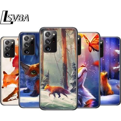 Cute cartoon animal fox For Galaxy Samsung S20 FE Lite Ultra Plus A91 A71 A51 A42 A41 A31 A21 A21S A11 A01 A12 Phone Case