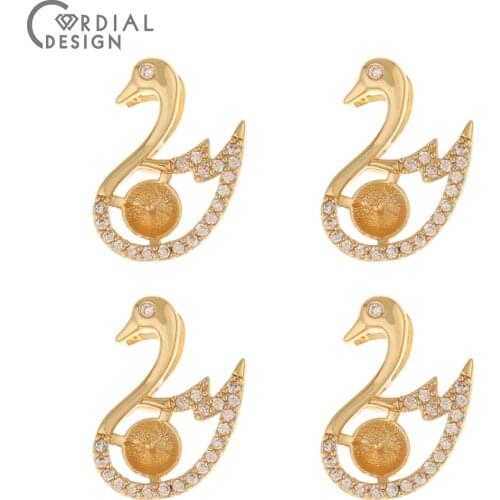 Cordial Design 20Pcs 12*17MM CZ Pendant For Necklace/Jewelry Findings & Components/Blank Tray/Jewelry Accessories/Hand Made/DIY