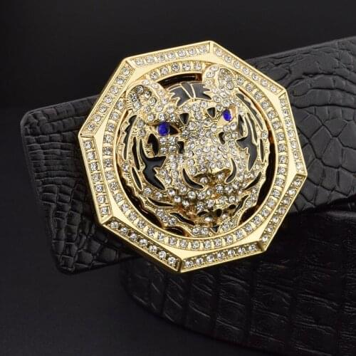 Designer belts men high quality luxury famous brand fashion Tiger belt genuine leather Waist Strap male cowhide casual belts