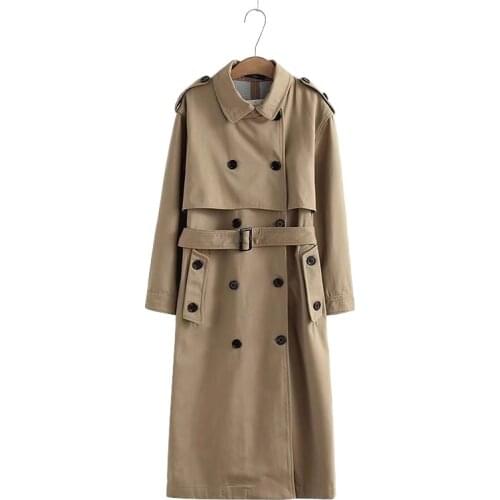 Dunayskiy Women's Double Breasted Trench Coats