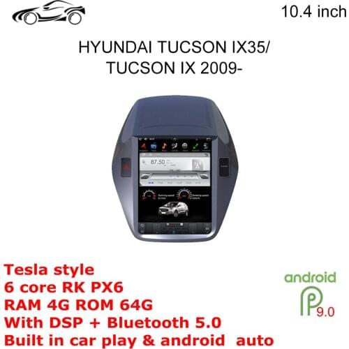 TUCSON IX35 ANDROID CAR RADIO GPS Vertical screen For HYUNDAI TUCSON GPS 10.4 inch 4G+64G Car Multimedia DSP CARNAVIGATION 2009