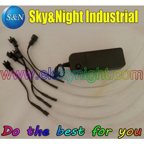 Ice blue-EL Wire Sample (1.4/2.3/3.2/4.0/5.0mm) with One PC 3V Inverter+Free shipping