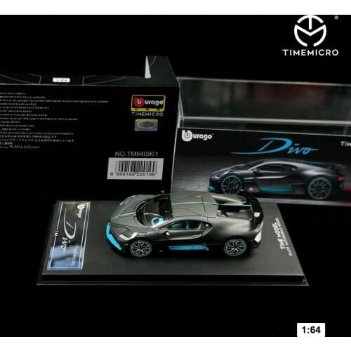 TIME&Bburago 1:64 Bugatti Veyron Vehicles Collection Metal Die-cast Simulation Model Cars Toys