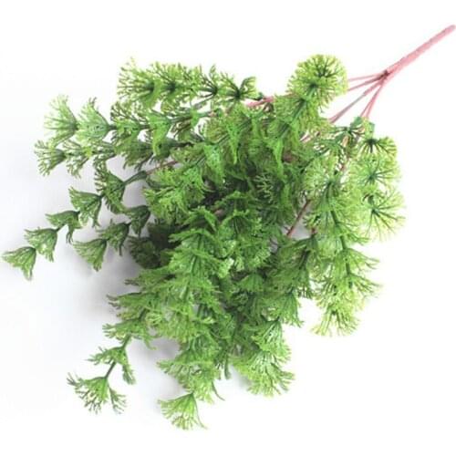 Artificial Plant Plastic Grass green leaves Fake Plants Fern Grass for home wedding party garden desktop Decor plastic plant