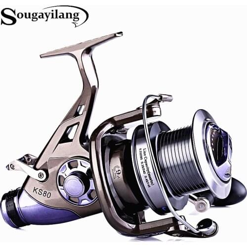 Sougayilang Carp Spinning Fishing Reels Metal Spool 9+1BB Stainless Steel Shaft 8-20kg Max Drag Super Quality Carp Reel