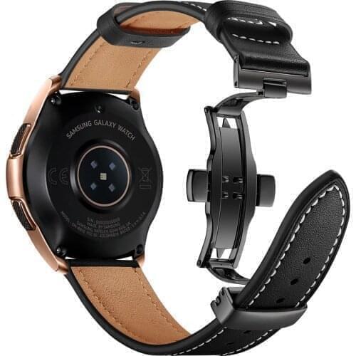 20 22mm Leather Watchbands For Huawei Watch GT Bracelet For Samsung Galaxy 46mm Gear S3 Wrist Band Strap Amazfit 2 GTR 42 47mm