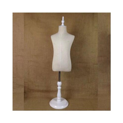 5-6 year-old childrens half-style models props, child clothing White Cotton fabric wood Disc base 1PC woman pet mannequin,C718